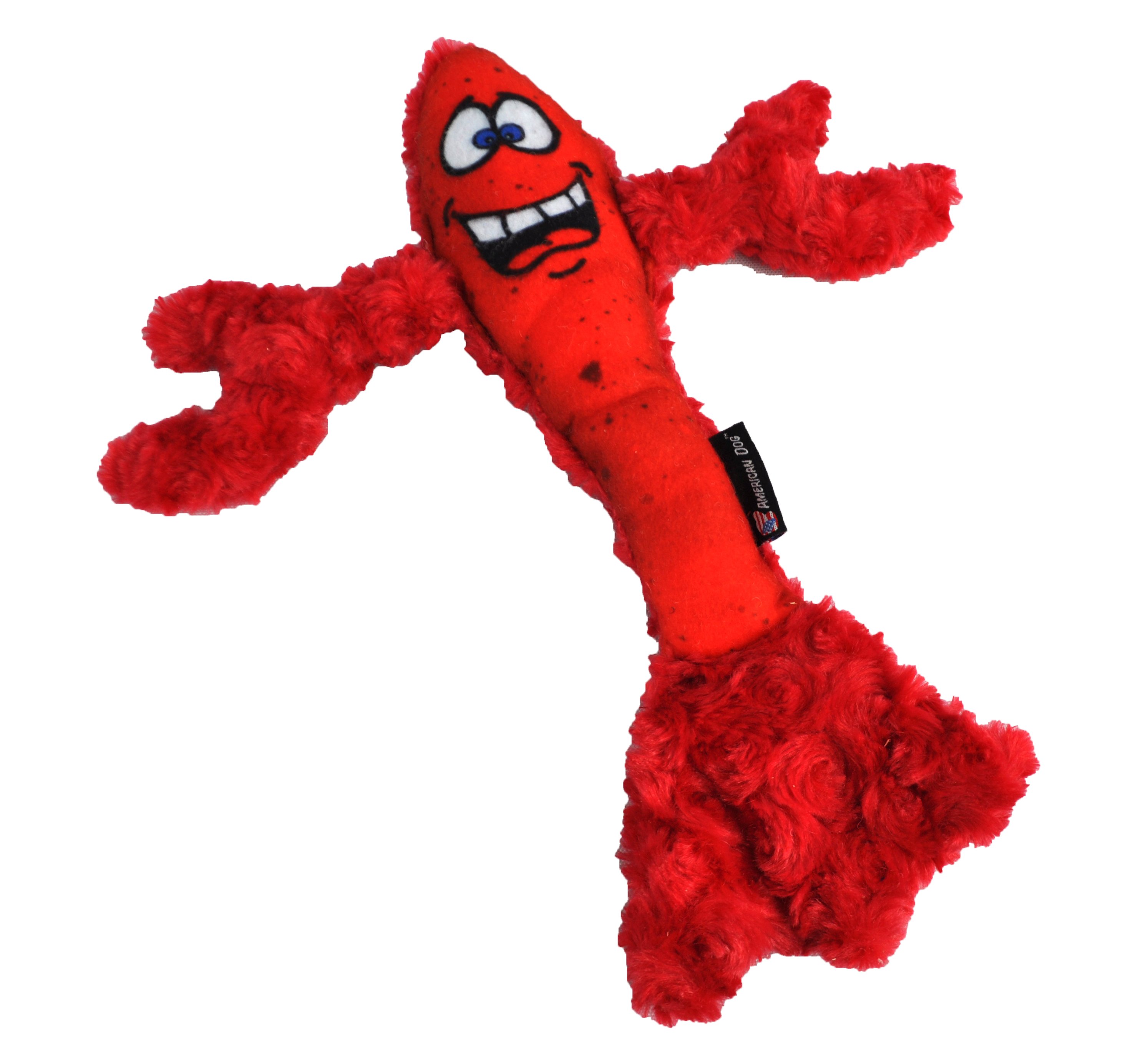 Larry the Lobster Plush Squeaker & Crinkle Dog Toy